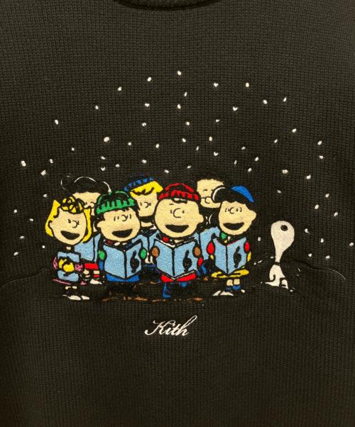 KITH（キス）KITH (キス) PEANUTS (ピーナッツ) クリスマスキャロル セーター ブラック サイズ:Sの古着・服飾アイテム