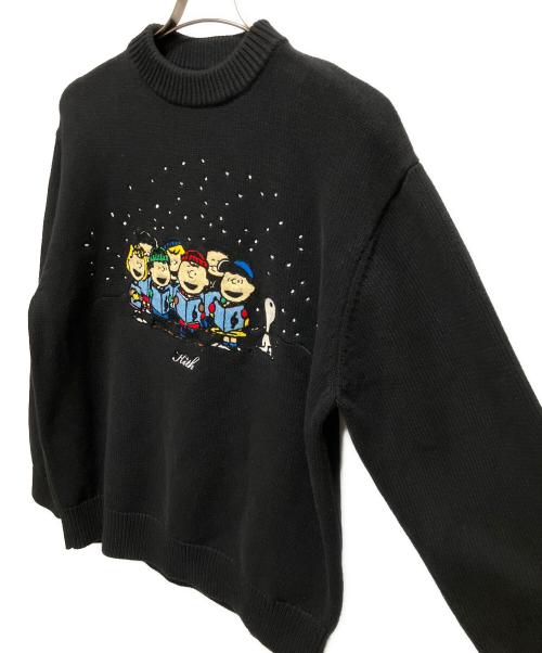 KITH（キス）KITH (キス) PEANUTS (ピーナッツ) クリスマスキャロル セーター ブラック サイズ:Sの古着・服飾アイテム