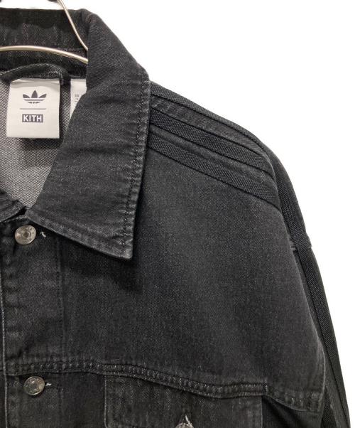 KITH（キス）KITH (キス) adidas (アディダス) Football Denim Jacket　KA5848 ブラック サイズ:Ｍの古着・服飾アイテム