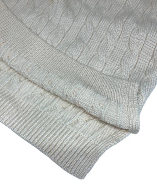 POLO RALPH LAUREN（ポロ・ラルフローレン）POLO RALPH LAUREN (ポロ・ラルフローレン) ノースリーブケーブルニットポロ アイボリー サイズ:Sの古着・服飾アイテム