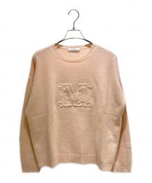MaxMara（マックスマーラ）の古着「フロントロゴカシミヤセーター13611421600」｜ピンク
