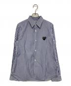 PLAY COMME des GARCONSプレイコムデギャルソン）の古着「ストライプシャツ」｜ブルー×ホワイト