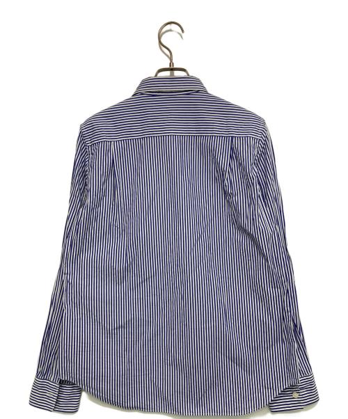 PLAY COMME des GARCONS（プレイコムデギャルソン）PLAY COMME des GARCONS (プレイコムデギャルソン) ストライプシャツ ブルー×ホワイト サイズ:Lの古着・服飾アイテム