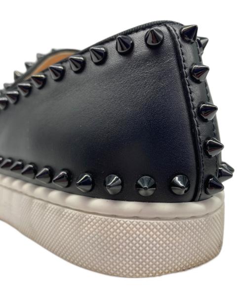 Christian Louboutin（クリスチャン・ルブタン）Christian Louboutin (クリスチャン・ルブタン) スタッズスリッポン ブラック サイズ:36の古着・服飾アイテム