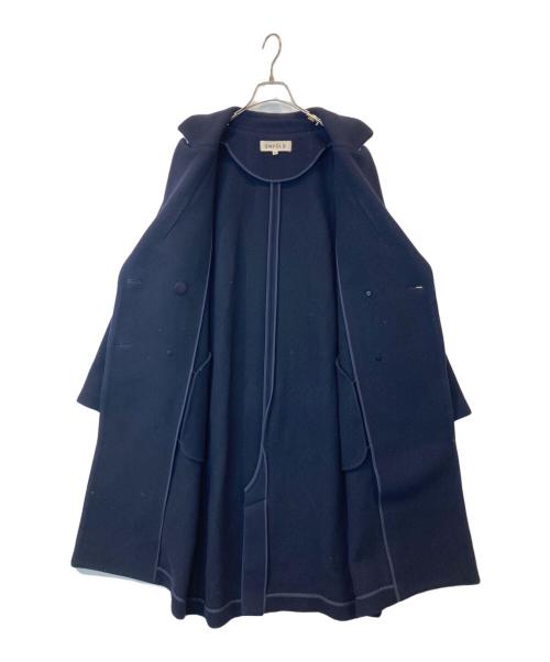 ENFOLD（エンフォルド）ENFOLD (エンフォルド) ダブルビーバーボックスダブルロングコート 3008A230-1400 ネイビー サイズ:36の古着・服飾アイテム