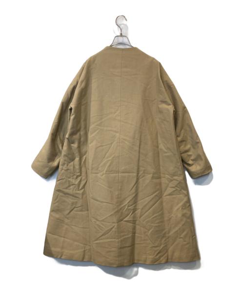 ENFOLD（エンフォルド）ENFOLD (エンフォルド) ダブルクロスノーカラーコート　300BS330-1870 ベージュ サイズ:38の古着・服飾アイテム