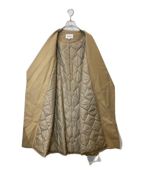 ENFOLD（エンフォルド）ENFOLD (エンフォルド) ダブルクロスノーカラーコート　300BS330-1870 ベージュ サイズ:38の古着・服飾アイテム