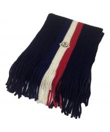 MONCLER（モンクレール）の古着「トリコロールフリンジマフラー」