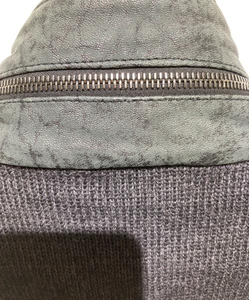 GIORGIO BRATO（ジョルジョブラッド）GIORGIO BRATO (ジョルジョブラッド) ONE GRAVITY (ワングラヴィティ) レザー切替ニットジャケット ブラック サイズ:46の古着・服飾アイテム