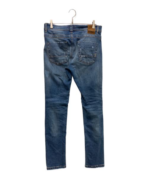 DIRK BIKKEMBERGS（ダークビッケンバーグ）DIRK BIKKEMBERGS (ダークビッケンバーグ) リペアデザインデニムパンツ インディゴ サイズ:-の古着・服飾アイテム