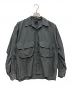 DAIWAダイワ）の古着「TECH SPORTS OPEN COLLAR SHIRT L/S」｜グレー