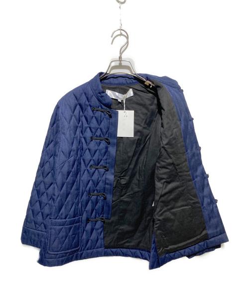 TAO（タオ）TAO (タオ) エステルヘリンボンキルティング チャイナジャケット ネイビー サイズ:Sの古着・服飾アイテム