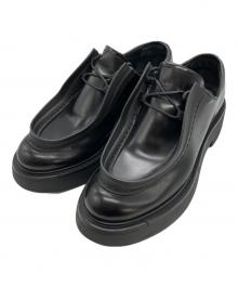 PRADA（プラダ）の古着「ダイアパソン オペークブラッシュドレザーシューズ」｜ブラック