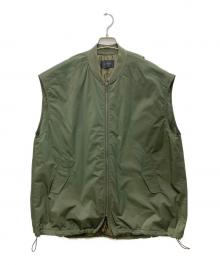 chignon（シニヨン）の古着「ナイロンベスト」｜グリーン
