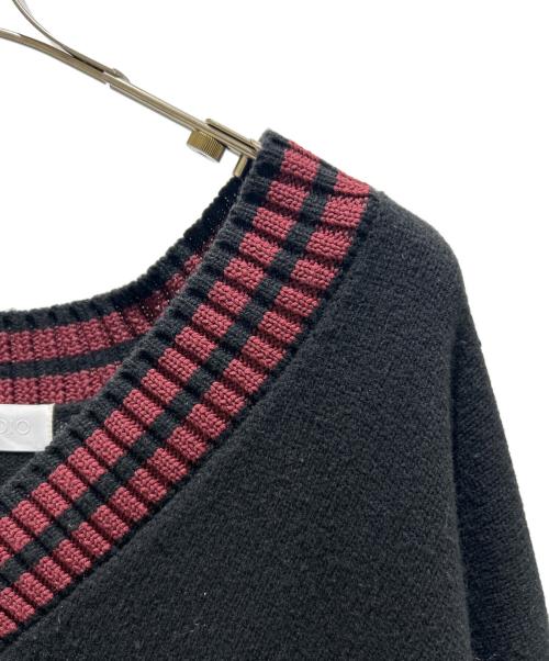 AP STUDIO（エーピーストゥディオ）AP STUDIO (エーピーストゥディオ) ラインVネックオーバープルオーバー ブラック サイズ:Fの古着・服飾アイテム