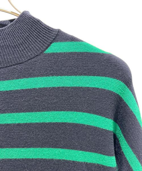 L'appartement（アパルトモン）L'appartement (アパルトモン) ボーダーニットワンピース ネイビー×グリーン サイズ:Fの古着・服飾アイテム