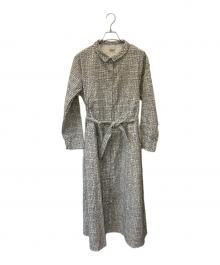 TSUHARU by samansa Mos2×LIBERTY（ツハル バイ サマンサモスモス×リバティ）の古着「細コールワンピース」｜グレー