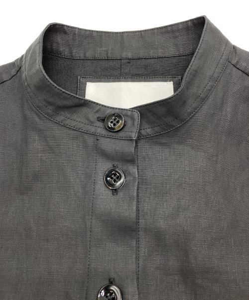 JIL SANDER（ジルサンダー）JIL SANDER (ジルサンダー) スタンドカラー コーティングリネンシャツワンピース ブラック サイズ:32の古着・服飾アイテム