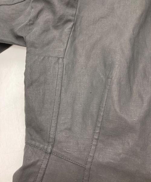 JIL SANDER（ジルサンダー）JIL SANDER (ジルサンダー) スタンドカラー コーティングリネンシャツワンピース ブラック サイズ:32の古着・服飾アイテム