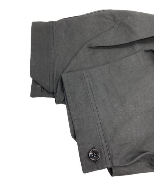 JIL SANDER（ジルサンダー）JIL SANDER (ジルサンダー) スタンドカラー コーティングリネンシャツワンピース ブラック サイズ:32の古着・服飾アイテム