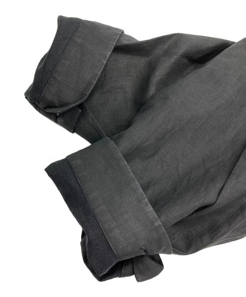 JIL SANDER（ジルサンダー）JIL SANDER (ジルサンダー) スタンドカラー コーティングリネンシャツワンピース ブラック サイズ:32の古着・服飾アイテム