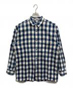jean of plantationジーンオブプランテーション）の古着「ギンガムチェックシャツ」｜ネイビー