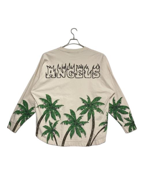 Palm Angels（パーム エンジェルス）Palm Angels (パーム エンジェルス) Skull Printed Crewneck T-Shirt ベージュ サイズ:XLの古着・服飾アイテム