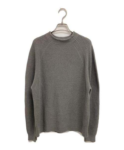 自由区（ジユウク）自由区 (ジユウク) コットンウールミドルゲージプルオーバー ニット グレー サイズ:38の古着・服飾アイテム