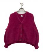 IENA LA BOUCLEイエナ ラ ブークル）の古着「IENA LA BOUCLE　ファーニットカーディガン」｜ショッキングピンク