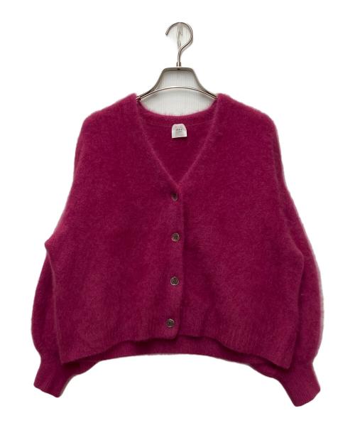IENA LA BOUCLE（イエナ ラ ブークル）IENA LA BOUCLE (イエナ ラ ブークル) IENA LA BOUCLE　ファーニットカーディガン ショッキングピンク サイズ:SIZE　Ｆの古着・服飾アイテム