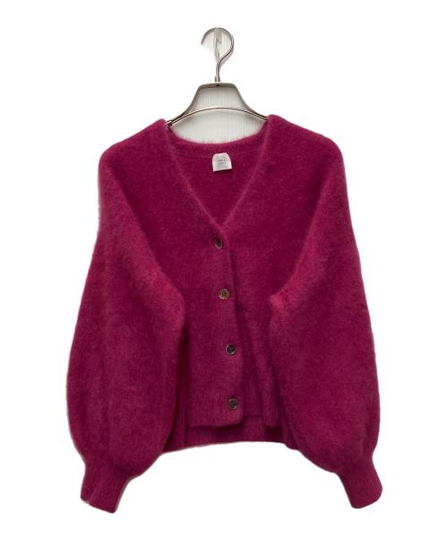 IENA LA BOUCLE（イエナ ラ ブークル）IENA LA BOUCLE (イエナ ラ ブークル) IENA LA BOUCLE　ファーニットカーディガン ショッキングピンク サイズ:SIZE　Ｆの古着・服飾アイテム