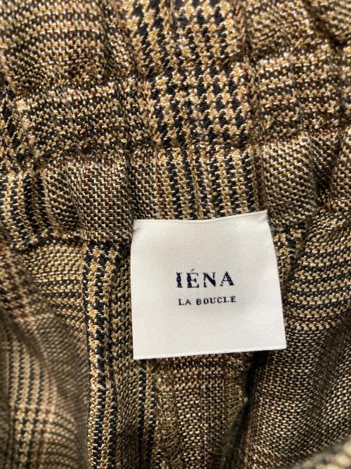 IENA LA BOUCLE（イエナ ラ ブークル）IENA LA BOUCLE (イエナ ラ ブークル) リネンレーヨングレンチェックイージーショーツ ブラウン サイズ:FREEの古着・服飾アイテム