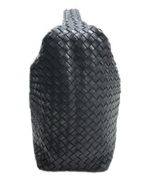 BOTTEGA VENETA（ボッテガベネタ）BOTTEGA VENETA (ボッテガベネタ) イントレチャート セミショルダーバッグ ブラックの古着・服飾アイテム
