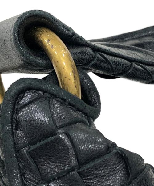 BOTTEGA VENETA（ボッテガベネタ）BOTTEGA VENETA (ボッテガベネタ) イントレチャート セミショルダーバッグ ブラックの古着・服飾アイテム