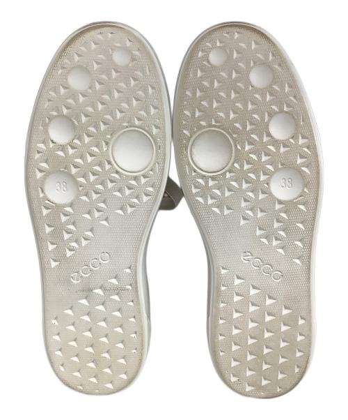 ECCO（エコー）ECCO (エコー) レザースニーカー シルバー サイズ:38の古着・服飾アイテム