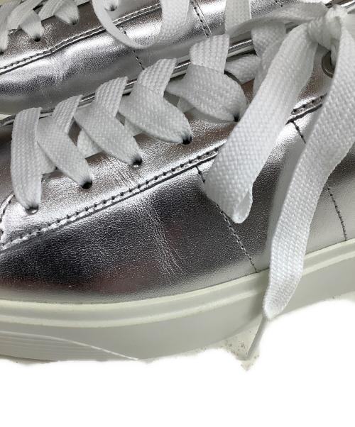 ECCO（エコー）ECCO (エコー) レザースニーカー シルバー サイズ:38の古着・服飾アイテム