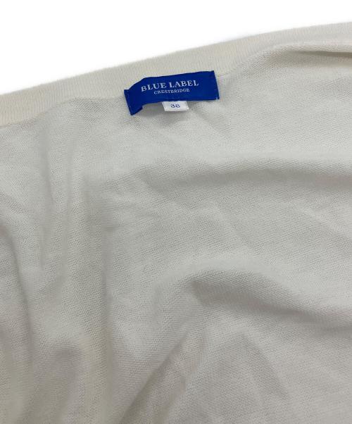 BLUE LABEL CRESTBRIDGE（ブルーレーベルクレストブリッジ）BLUE LABEL CRESTBRIDGE (ブルーレーベルクレストブリッジ) アンサンブルカーディガン ホワイト サイズ:38の古着・服飾アイテム