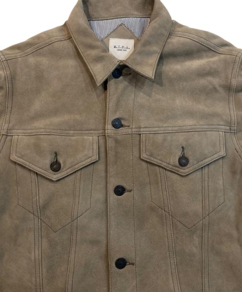 M.I.D.A.（ミダ）M.I.D.A. (ミダ) スウェードジャケット ブラウン サイズ:50の古着・服飾アイテム