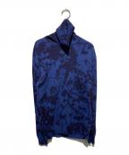 ETROエトロ）の古着「ボタニカル柄タートルネックニット」｜ネイビー