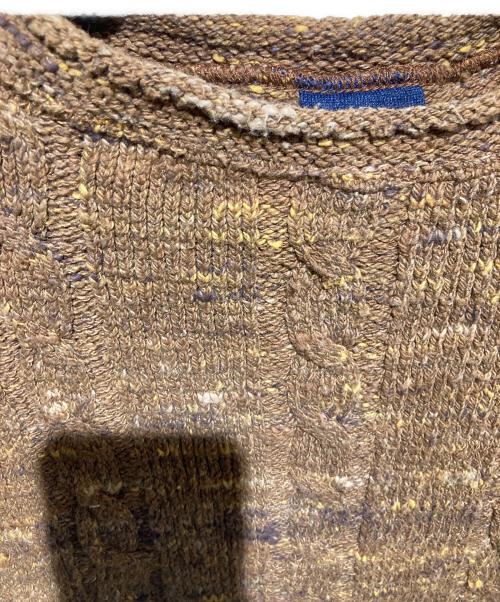 45R（フォーティファイブ・アール）45R (フォーティファイブ・アール) ウール紡の908ケーブル馬ショートベスト ブラウン サイズ:FREEの古着・服飾アイテム