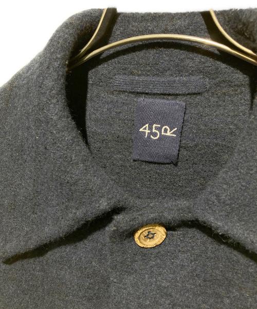 45R（フォーティファイブ・アール）45R (フォーティファイブ・アール) 縮絨ニットのカバーオール インディゴ サイズ:2の古着・服飾アイテム