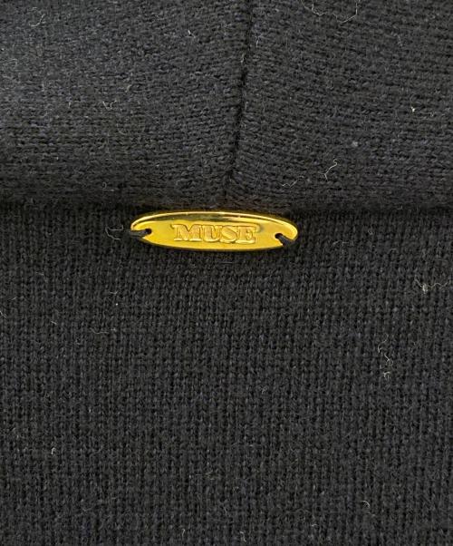 MUSE de Deuxieme Classe（ミューズ ドゥーズィエム クラス）MUSE de Deuxieme Classe (ミューズ ドゥーズィエム クラス) スムース ニットガウンショートコート ネイビー サイズ:Freeの古着・服飾アイテム