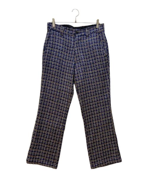 Needles（ニードルズ）Needles (ニードルズ) Basic Trouser - Fancy Tweed ネイビー×ベージュ サイズ:Mの古着・服飾アイテム