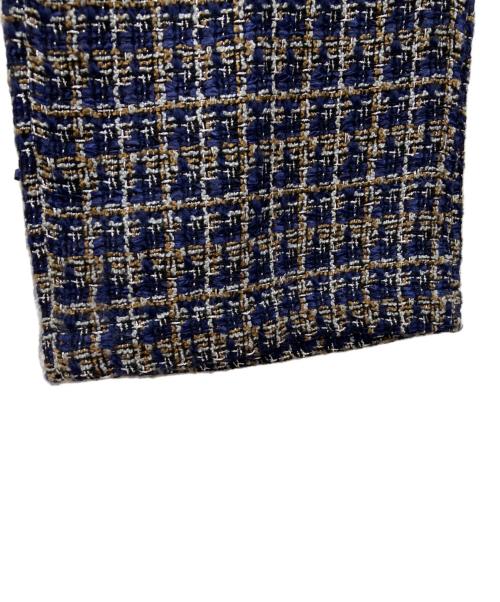 Needles（ニードルズ）Needles (ニードルズ) Basic Trouser - Fancy Tweed ネイビー×ベージュ サイズ:Mの古着・服飾アイテム
