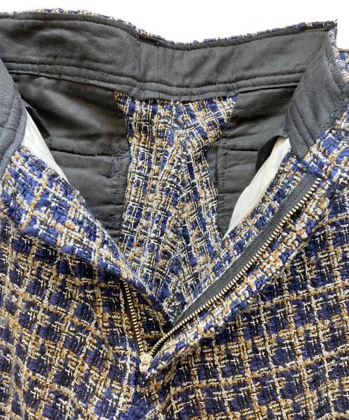 Needles（ニードルズ）Needles (ニードルズ) Basic Trouser - Fancy Tweed ネイビー×ベージュ サイズ:Mの古着・服飾アイテム
