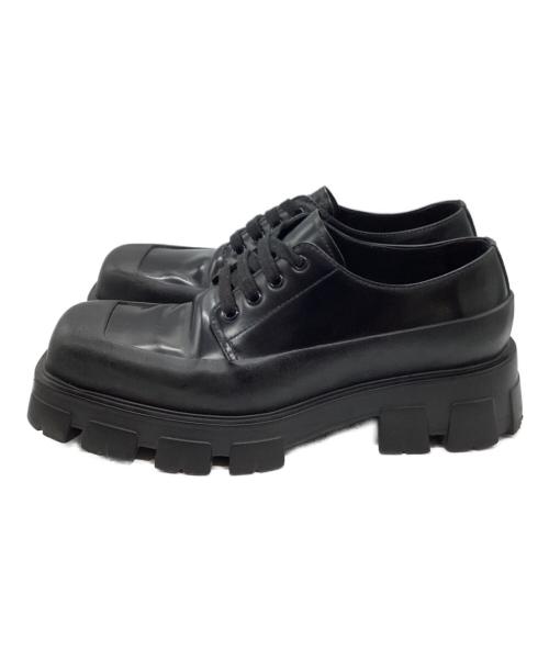 PRADA（プラダ）PRADA (プラダ) モノリスダービーシューズ ブラック サイズ:8の古着・服飾アイテム