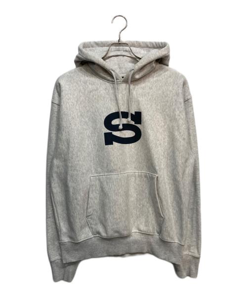 stussy（ステューシー）stussy (ステューシー) Letterman Hood グレー サイズ:Mの古着・服飾アイテム