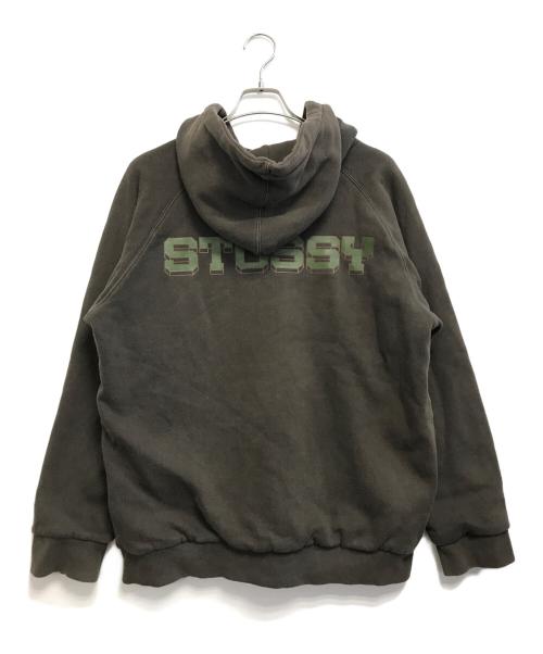 stussy（ステューシー）stussy (ステューシー) 裏サーマルジップパーカー カーキ サイズ:XLの古着・服飾アイテム