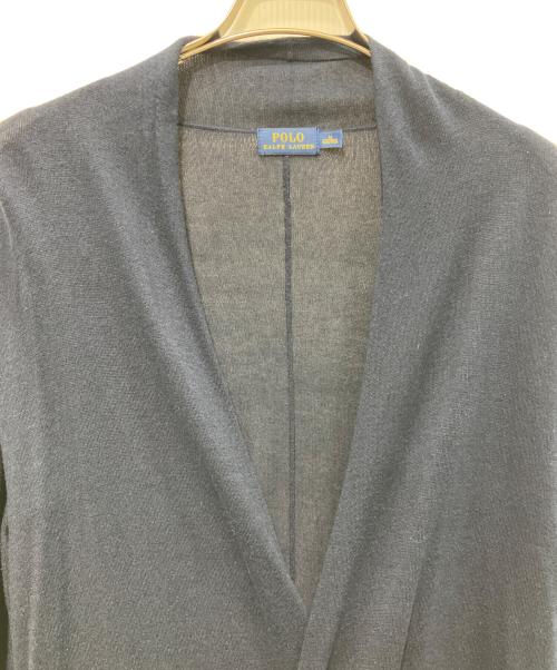 POLO RALPH LAUREN（ポロ・ラルフローレン）POLO RALPH LAUREN (ポロ・ラルフローレン) シルク混ニットカーディガン ネイビー サイズ:Mの古着・服飾アイテム