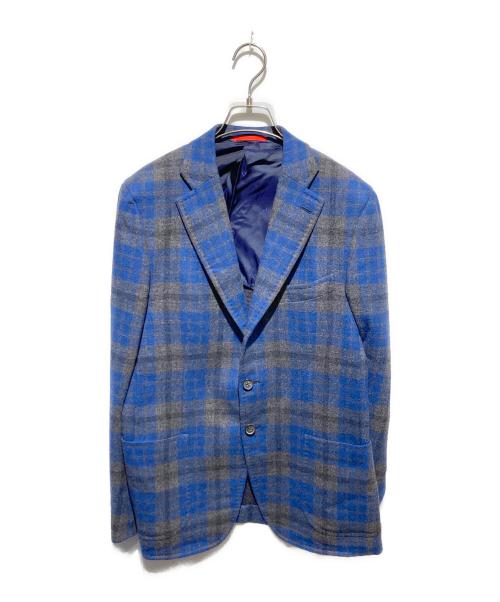ISAIA（イザイア）ISAIA (イザイア) cortina カシミヤ混3Bジャケット ブルー サイズ:50の古着・服飾アイテム
